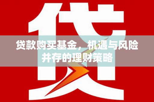 叶县贷款购买基金，机遇与风险并存的理财策略