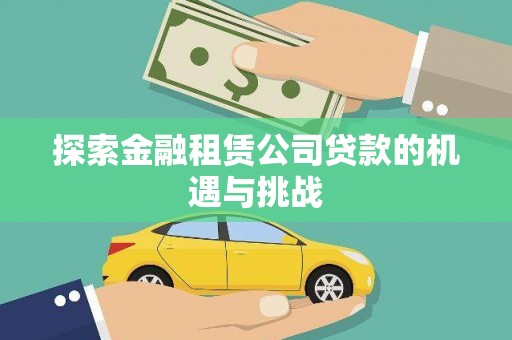 叶县探索金融租赁公司贷款的机遇与挑战
