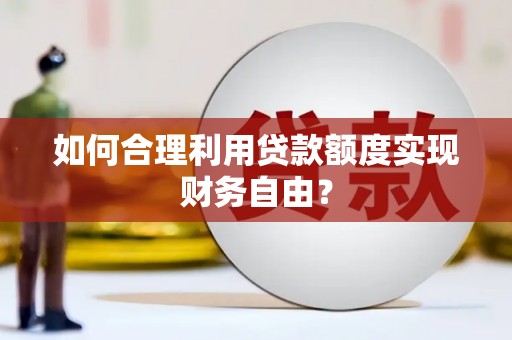 叶县如何合理利用贷款额度实现财务自由？