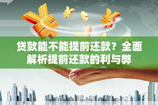 叶县贷款能不能提前还款？全面解析提前还款的利与弊