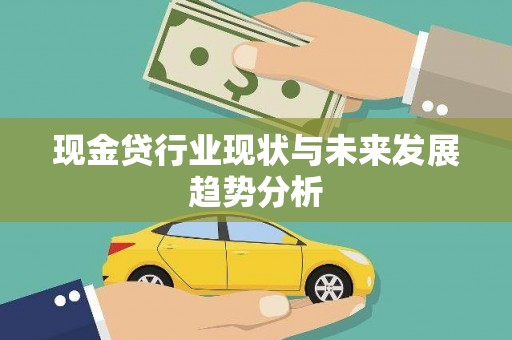 叶县现金贷行业现状与未来发展趋势分析