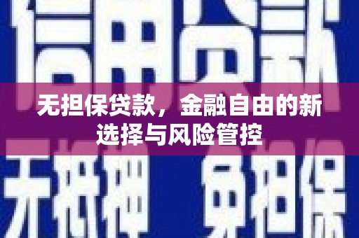 叶县无担保贷款，金融自由的新选择与风险管控