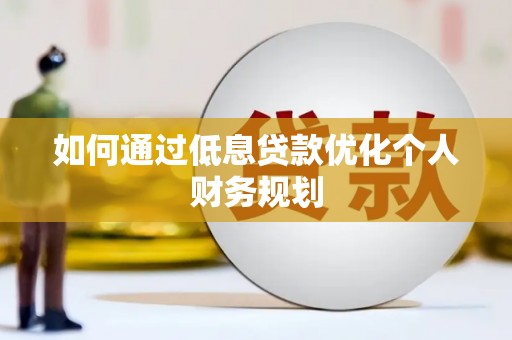 叶县如何通过低息贷款优化个人财务规划