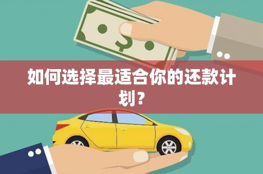 叶县如何选择最适合你的还款计划？