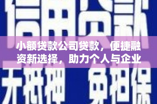 叶县小额贷款公司贷款，便捷融资新选择，助力个人与企业成长