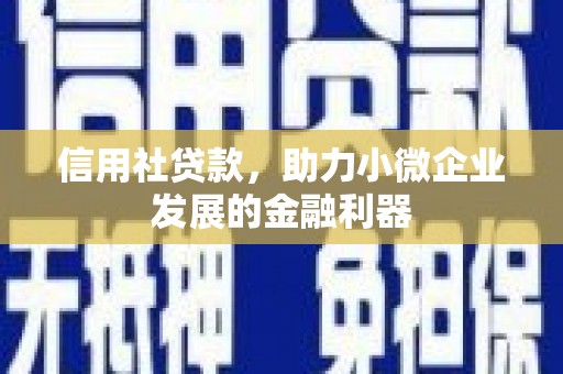 叶县信用社贷款，助力小微企业发展的金融利器