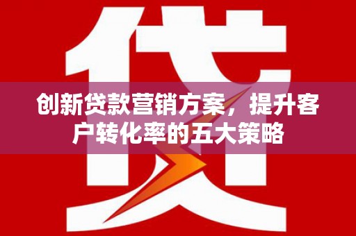 叶县创新贷款营销方案，提升客户转化率的五大策略