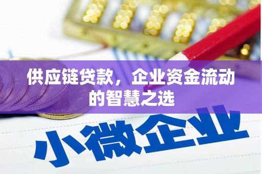 叶县供应链贷款，企业资金流动的智慧之选