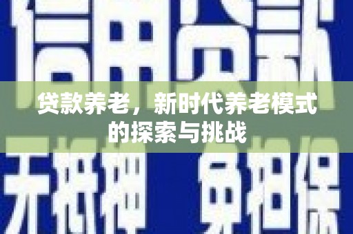 叶县贷款养老，新时代养老模式的探索与挑战