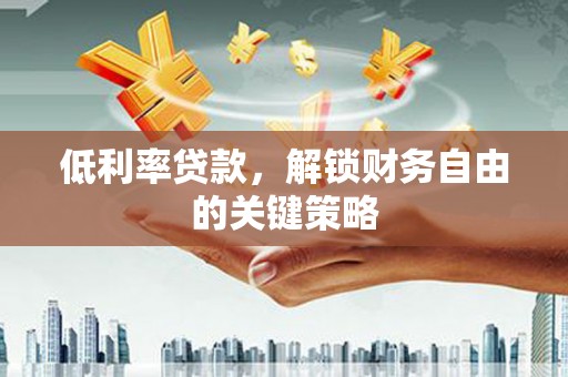 叶县低利率贷款，解锁财务自由的关键策略