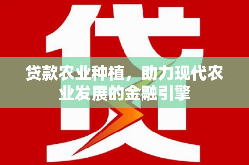 叶县贷款农业种植，助力现代农业发展的金融引擎