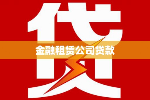 叶县金融租赁公司贷款