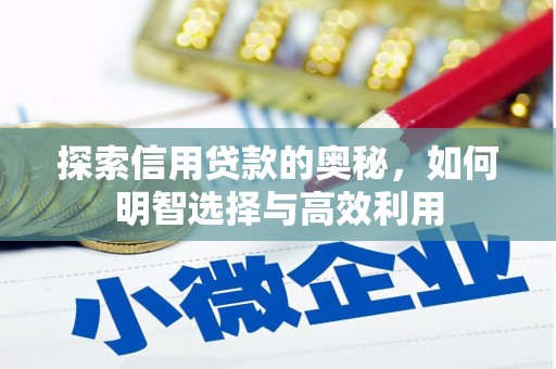 叶县探索信用贷款的奥秘，如何明智选择与高效利用