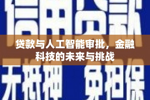 叶县贷款与人工智能审批，金融科技的未来与挑战