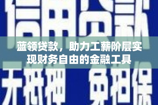 叶县蓝领贷款，助力工薪阶层实现财务自由的金融工具