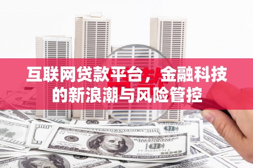 叶县互联网贷款平台，金融科技的新浪潮与风险管控