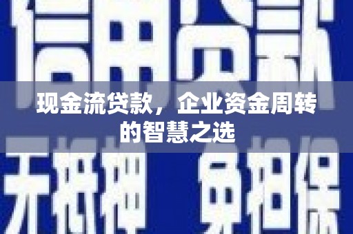 叶县现金流贷款，企业资金周转的智慧之选