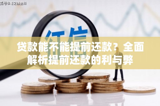 叶县贷款能不能提前还款？全面解析提前还款的利与弊