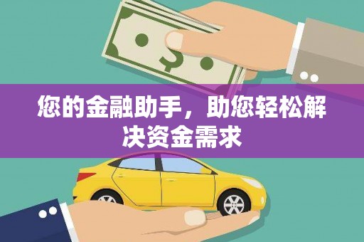 叶县您的金融助手，助您轻松解决资金需求
