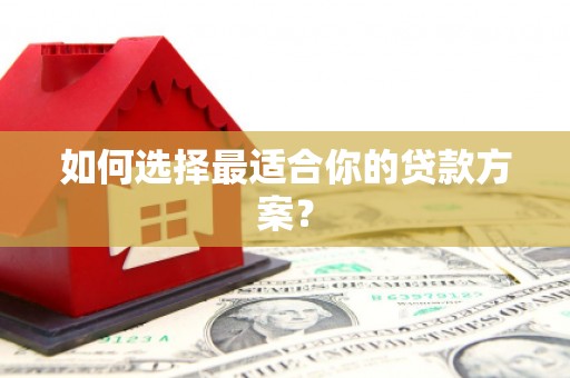 叶县如何选择最适合你的贷款方案？