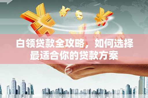 叶县白领贷款全攻略，如何选择最适合你的贷款方案